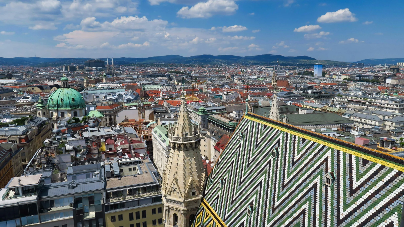Road trip from Vienna aerial view Aerial perspective for road trip from Vienna